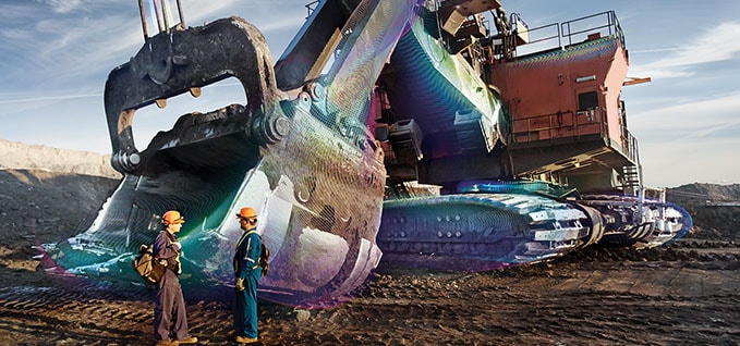 Industrial mining shovel