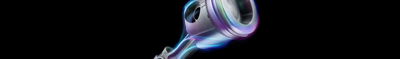 Automotive engine piston close-up